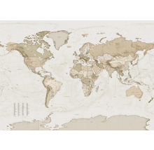 Världskarta med geografiska detaljer