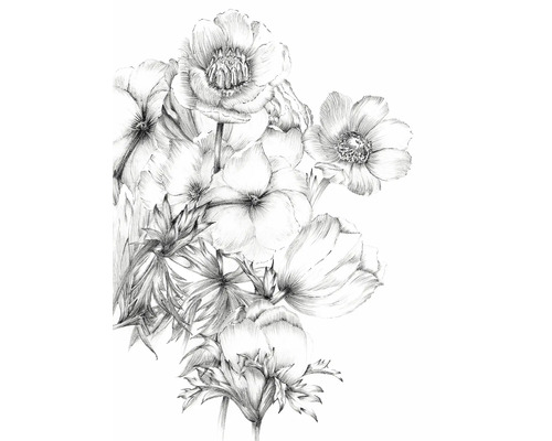Skiss av ett blomsterarrangemang