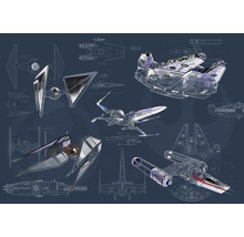 Illustration av Star Wars rymdskeppsdesign