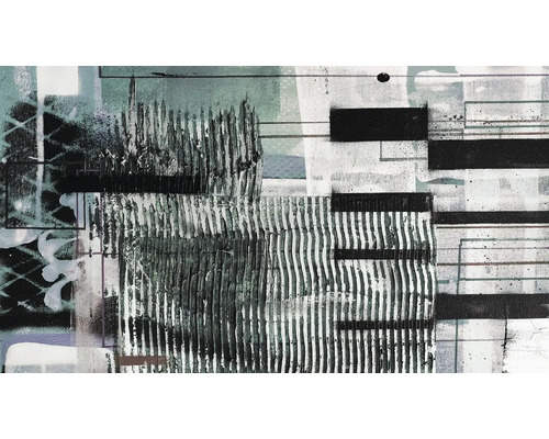 Abstrakt väggbild med grafiska element