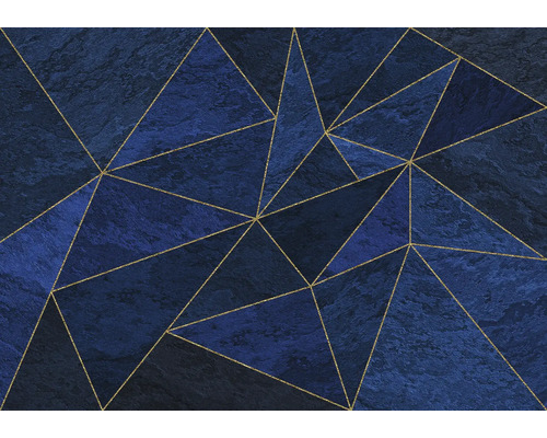 Geometriskt tapetmönster med trianglar och guldlinjer