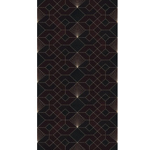 Geometriskt tapetmönster med fläkt- och diamantmotiv