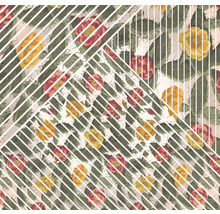 Tapet med kaktusblommönster och geometriska linjer