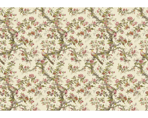 Tapet med fågel- och blomstermotiv