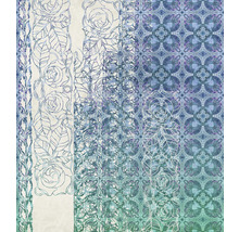 Mönster med blom- och ornamentmotiv