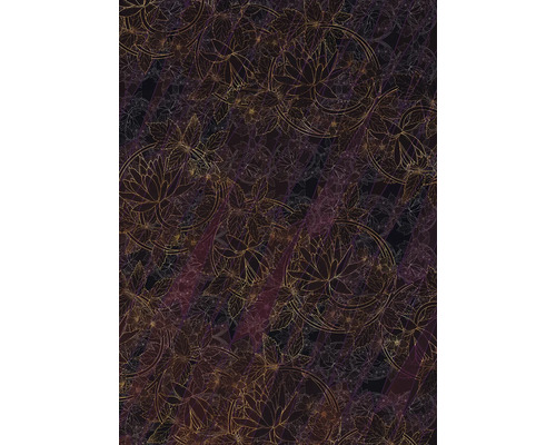 Grafiskt mönster med löv och cirklar