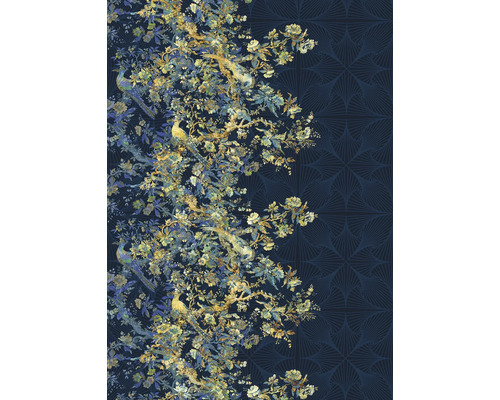 Tapet med fågel- och blommönster