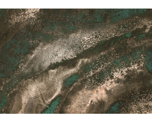 Fototapet KOMAR Molten Copper 400x280 400x280cm 400x280cm 8-delars RSX8-058 Närbild av en texturerad yta med marmoreffekt