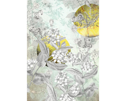Dekorativt blommönster med blommor och blad