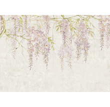 Illustration av blåregnsblommor på grenar