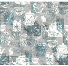 Tapet med tekannor och koppar mönster