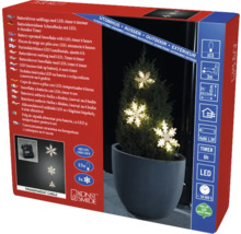 Batteridriven ljusslinga med snöflingor och LED-belysning, 15 stycken för utomhusbruk