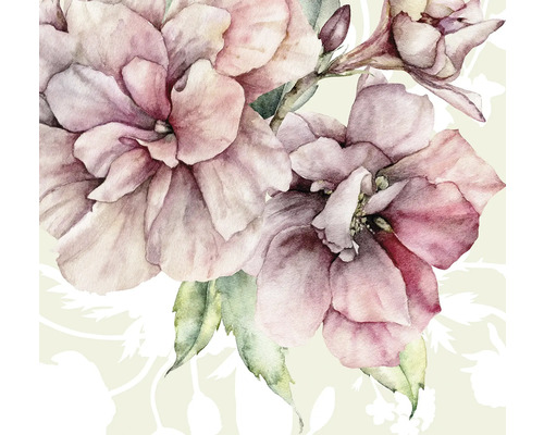 Illustration med rosa blommor