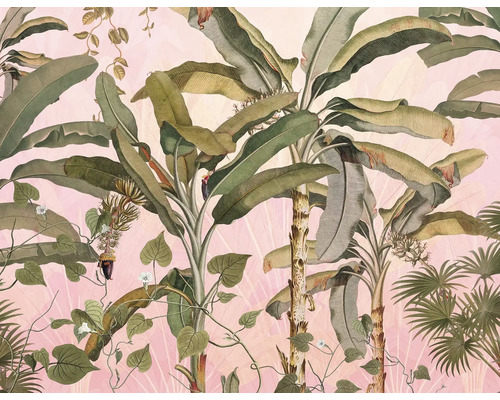 Tapet med växtmotiv, inklusive bananplantor