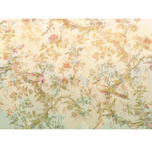 Tapet med blommönster och fågelmotiv