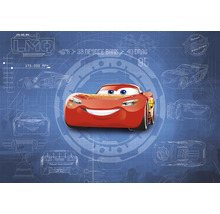 Cars-motiv med Blixten McQueen och tekniska ritningar