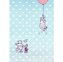 Illustration av Nalle Puh, Pigglet och Åsnan med en ballong mot en himmelsbakgrund