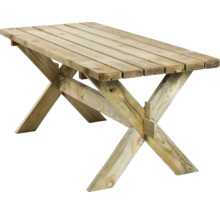 Trädgårdsbord i trä med kryssben