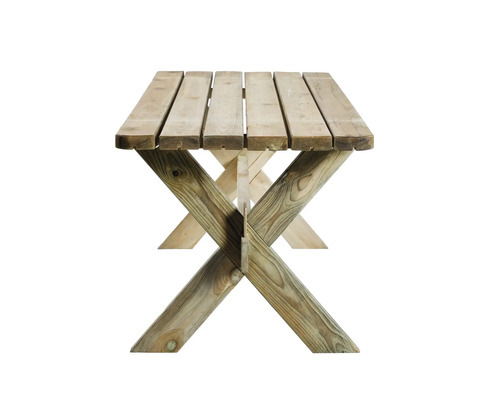 Trädgård bord av trä med X-formad ram