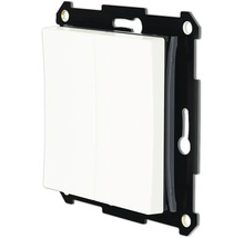 Dubbel strömbrytare med monteringsram