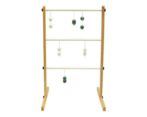 Trästege spel med bollar