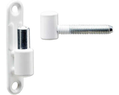 Pinngångjärn HETTICH med platta 13x68mm vit Skruvögla för fastskruvning