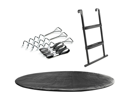 Trampolintillbehörsset med skydd, stege och markankare