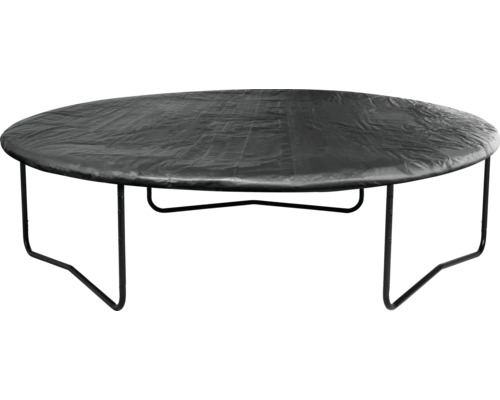Rund trädgårdstrampolin med svart skyddshölje