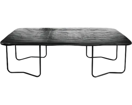 Rektangulär trädgårdstrampolin med svart skyddshölje