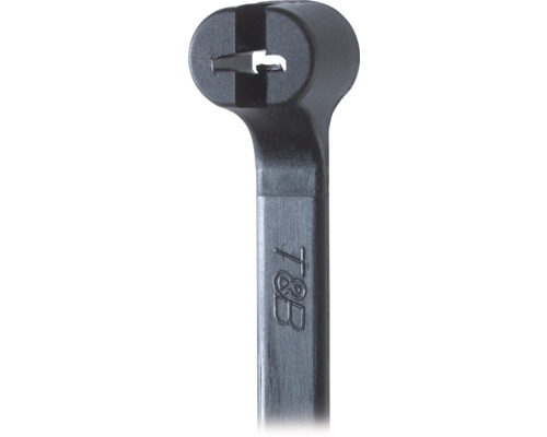 Buntband TY-RAP ståltunga svart 340x7mm Kabelband av plast, detalj om stängning