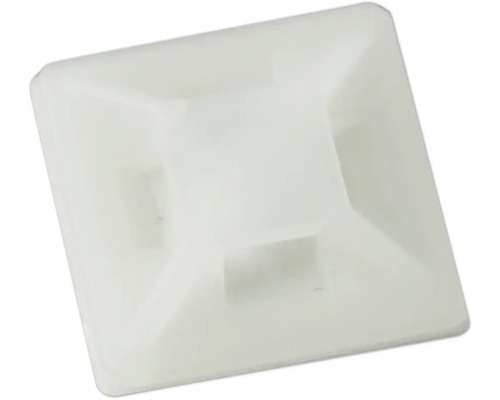 Fästplatta NEMIQ Självhäftande vit 19x19mm Fyrkantig kabelhållare av plast
