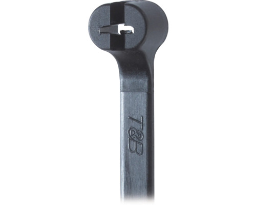 Buntband TY-RAP Ståltunga svart 186x4.8mm 100st Kabelband