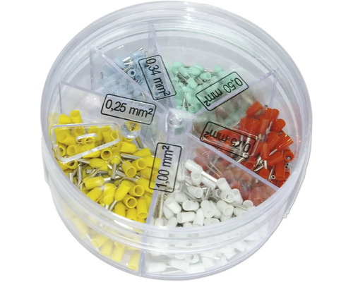Ändhylsa NEMIQ 0,25-1mm² 150-pack Ändhylssortiment i en transparent förvaringslåda