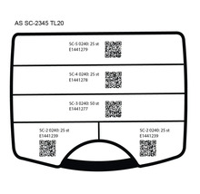 Etikett med produktinformation och QR-koder