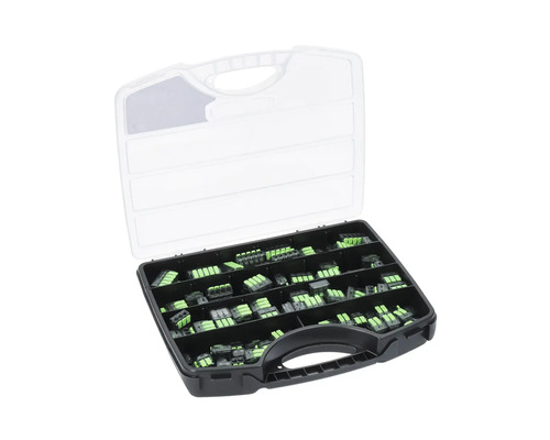 Låda med installationsklämmor