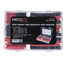 Krympslang set röd och svart, 142 delar