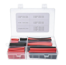 Sortiment krympslangar i transparent låda