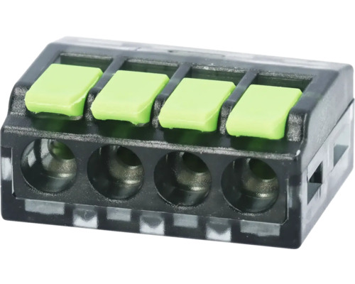 Toppklämma NEMIQ 4 ledare 0.2-4.0mm2 10st 4-polig kabelklämma med spakteknik