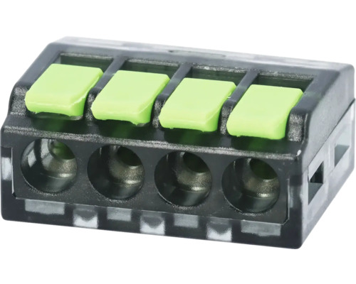 Toppklämma NEMIQ 4 ledare 0.2-4.0mm2 25st Fyrfaldig Wago-klämma för elektriska ledningar