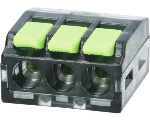 Toppklämma NEMIQ 3 ledare 0.2-4.0mm2 50st Trippel kabelanslutning med spak