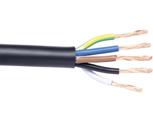 Elektrisk kabel med fem ledare