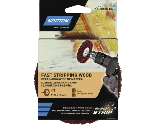 Norton Rapid Strip skiva för snabb borttagning av färg och lack från trä