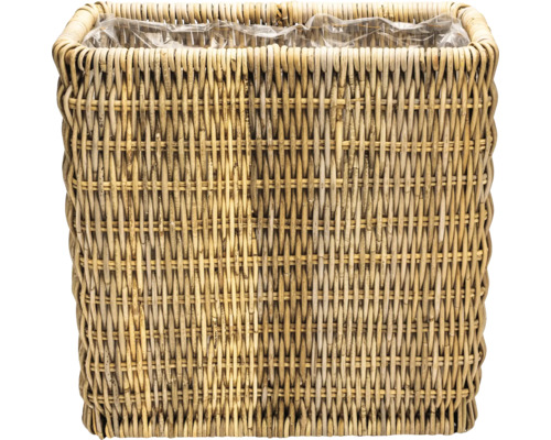 Fyrkantig blomkruka i rotting