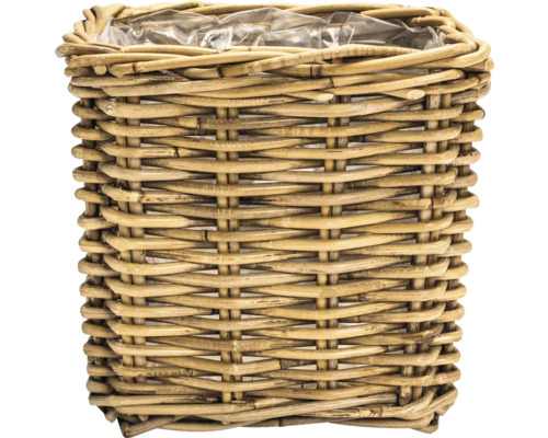 Korgkruka Leah Bali naturfiber 45x45x43cm natur Blomkorg av rotting med plastinsats