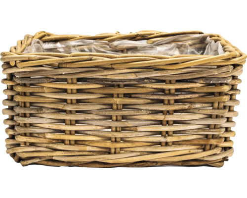 Korgkruka Leah Pure naturfiber 28x15x15cm natur Blomkorg i rotting med folieinsats