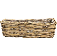 Rektangulär planteringskorg i rotting