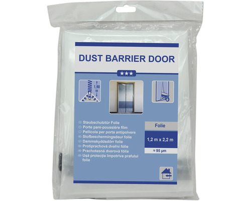 Dammskyddsdörr av folie, 1,2 meter x 2,2 meter