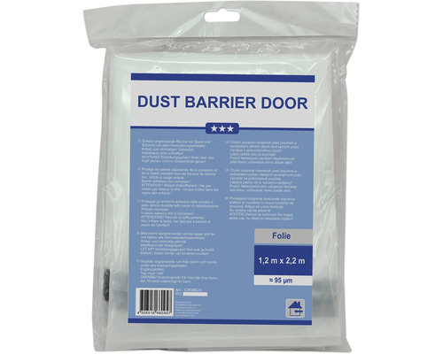 Dammskyddsdörr av folie, 1,2 meter gånger 2,2 meter