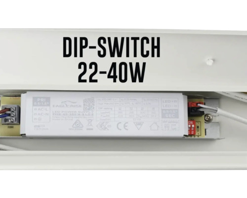 Indusrtiarmatur DESIGNLIGHT Liny Basic 1300 4000K IP44 DIP-omkopplare 22 till 40 watt