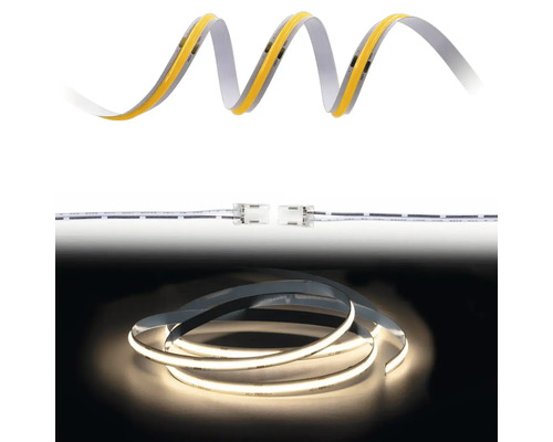 LED-list DESIGNLIGHT Cobby 5m 8mm 3000K 24V LED-strip med flexibel ljusramp